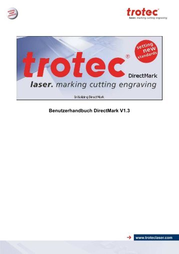 Handbuch DirectMark Markiersoftware - Trotec