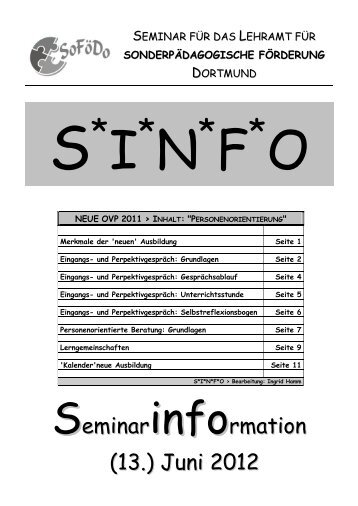 Sinfo 13 - Zentrum fÃƒÂ¼r schulpraktische Lehrerausbildung Dortmund