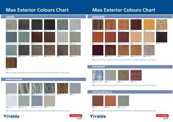 Max Exterior Colours Chart Max Exterior Colours Chart - Vivalda
