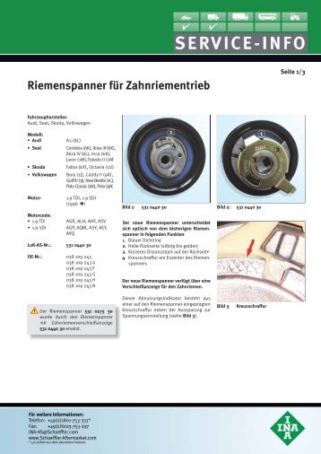 Riemenspanner für Zahnriementrieb - Autoteile Pirna