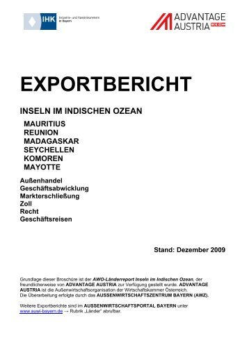 Exportbericht Indischer Ozean - Aussenwirtschaftsportal Bayern