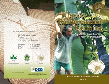 Abaca and Rainforestation Farming. A Guide to Sustainable Farm ...