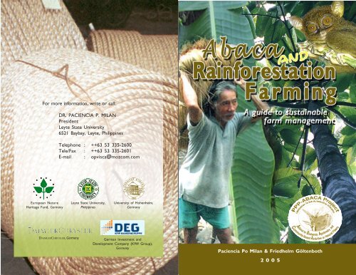 Abaca and Rainforestation Farming. A Guide to Sustainable Farm ...
