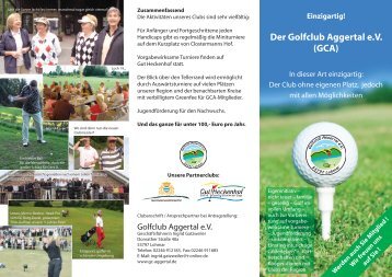 Infoflyer - Golfclub Aggertal e.V.