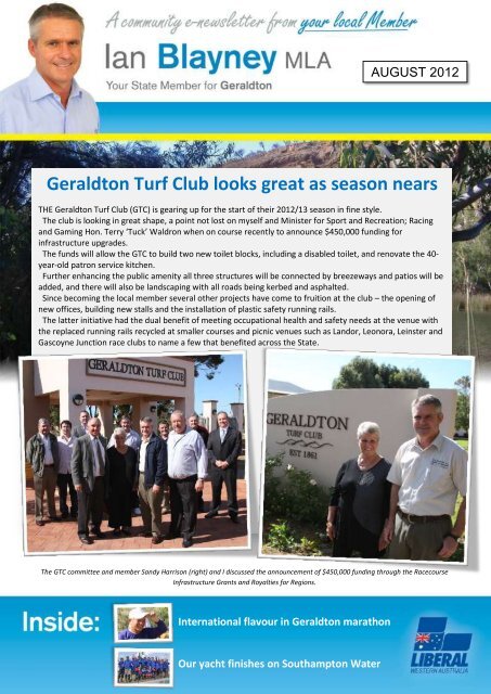 August 2012 E-Newsletter - Liberal Party of Australia | WA Division