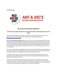 ANT & DEC'S BIG RED NOSE BROADCAST - Comic Relief
