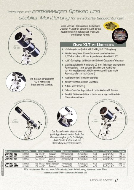 Celestron Teleskope 2009/2010 - Baader-Planetarium GmbH