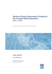 Dutch Tsunami Funding Government 2005 - Channel Research