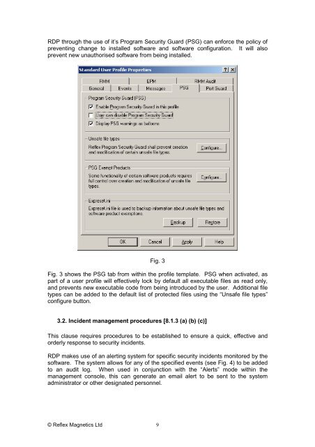 Using Reflex Disknet Pro to Aid Compliance with BS 7799 & ISO/IEC ...