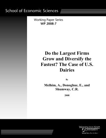 Do the Largest Firms Grow the Fastest - Washington State University