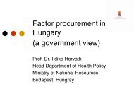 Factor procurement in Hungary (a government view) - EHC