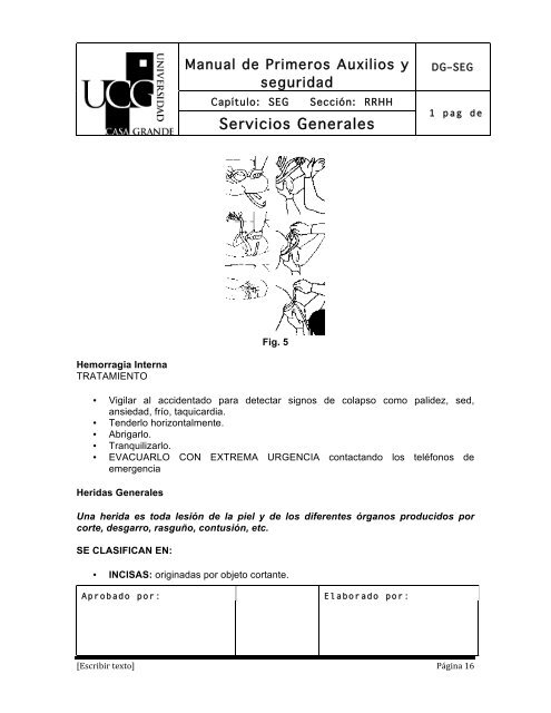 Primeros Auxilios - Universidad Casa Grande