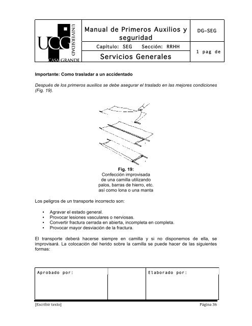 Primeros Auxilios - Universidad Casa Grande