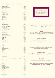 Drinks List - Edinburgh Menus