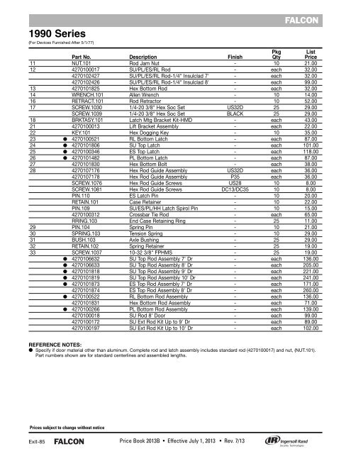 FALCON JULY 2013 REV 7-20-13 PRICE BOOK.pdf - Access ...