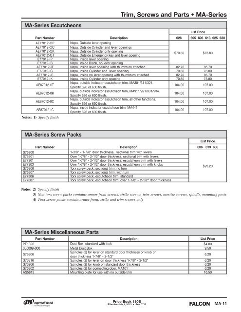 FALCON JULY 2013 REV 7-20-13 PRICE BOOK.pdf - Access ...