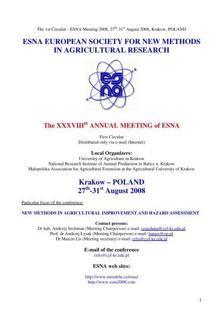 ESNA EUROPEAN SOCIETY FOR NEW METHODS IN ... - Fatcat