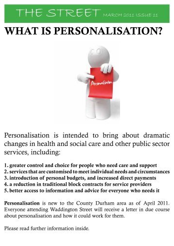WHAT IS PERSONALISATION? - Waddington Street Centre