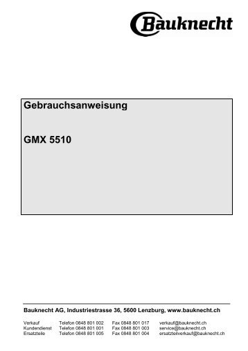 Gebrauchsanweisung GMX 5510 - Home - MAM V2.0, Bauknecht ...