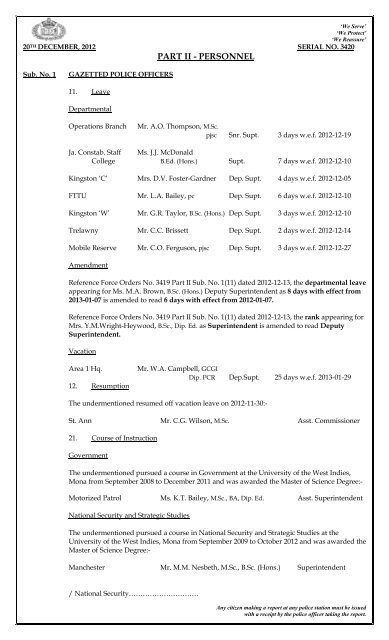 Force Orders 3420B dated 2012-12-20.pdf - Jamaica Constabulary ...