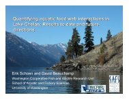 Quantifying aquatic food web interactions in Lake Chelan ...