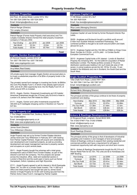 Property Investor Profiles - PropertyData.com