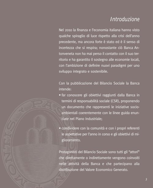 BILANCIO SOCIALE - Banca Antonveneta