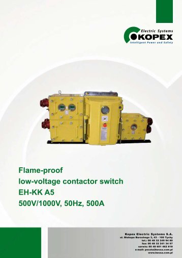 Flame-proof low-voltage contactor switch EH-KK A5 500V/1000V ...