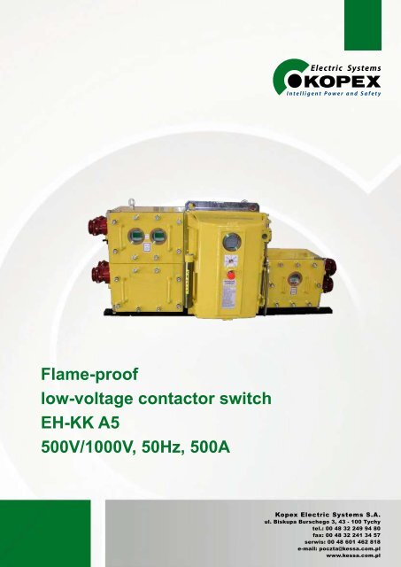 Flame-proof low-voltage contactor switch EH-KK A5 500V/1000V ...