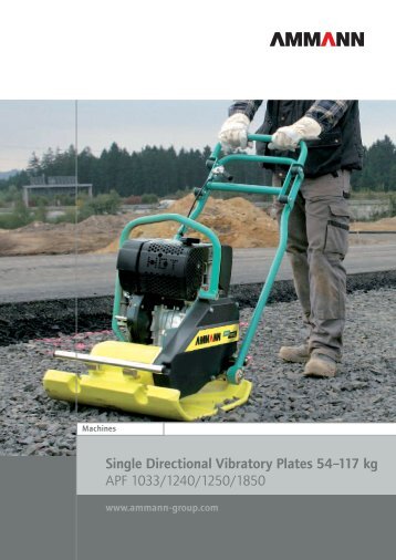 Single Directional Vibratory Plates 54–117 kg APF ... - SimmaRent