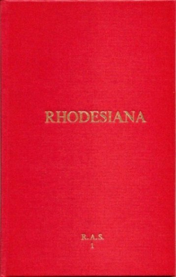 Rhodesiana No. 1, 1956 (pdf file) - Rhodesia and South Africa ...