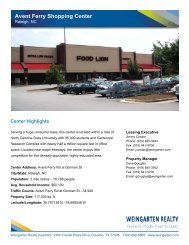 Avent Ferry Shopping Center - Weingarten Realty Investors