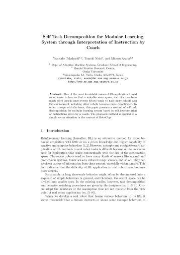 Self Task Decomposition for Modular Learning ... - Osaka University