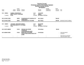 03-16-2013 Volusia County 24-hour arrest list.pdf