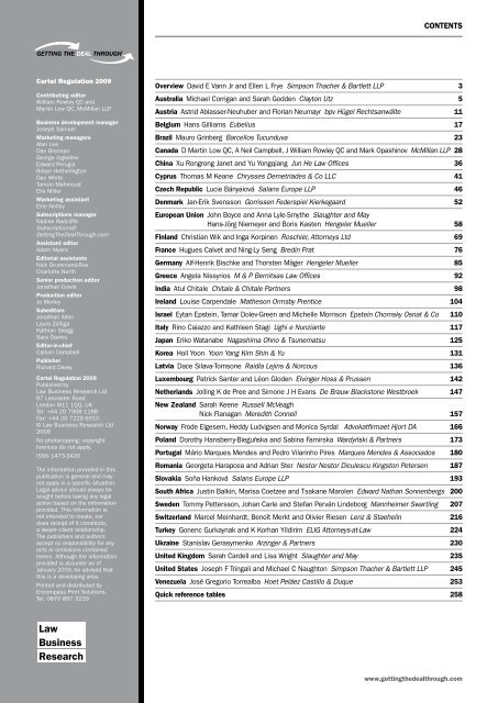 Cartel Regulation 2009 - ENS