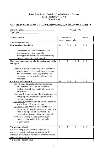 Documento 15 maggio 2011_12 5 G - liceo della rovere