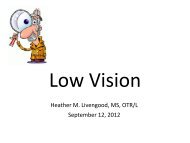 Low Vision - Department of Physical Medicine & Rehabilitation