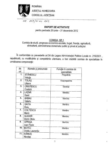 RoMANiA - Consiliul Judetean Hunedoara