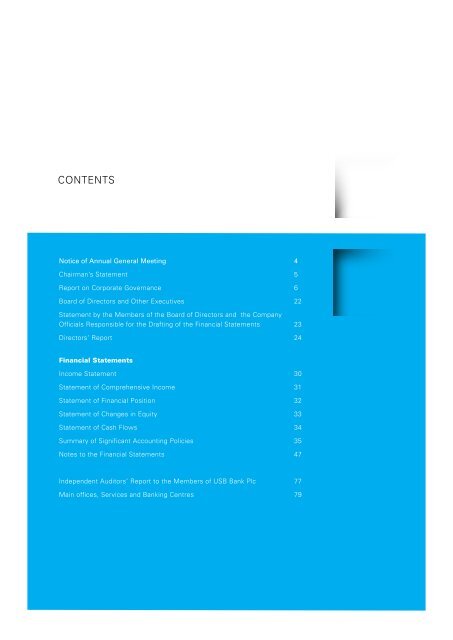 Annual Report 2010 (PDF) - USB Bank