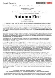 Autumn Fire - Finborough Theatre