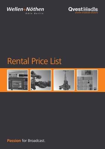Rental Price List - Wellen+NÃ¶then