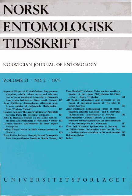 Full-text - Norsk entomologisk forening