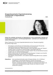 Gruppendynamisches Organisationstraining ... - Gruppendynamik