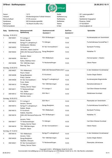 DFBnet - Staffelspielplan 26.08.2012 10:11 - Tva-fussball.de