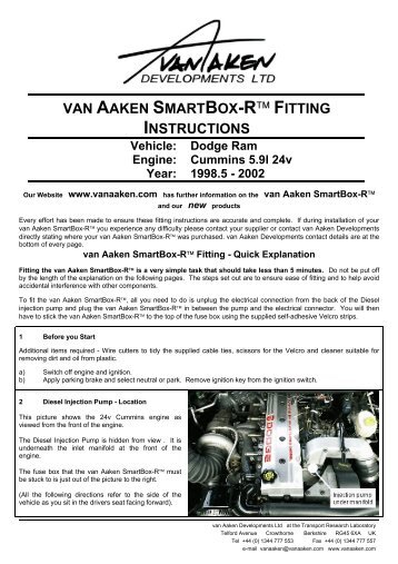 van aaken smartbox-râ¢ fitting instructions - 4 Wheel Online