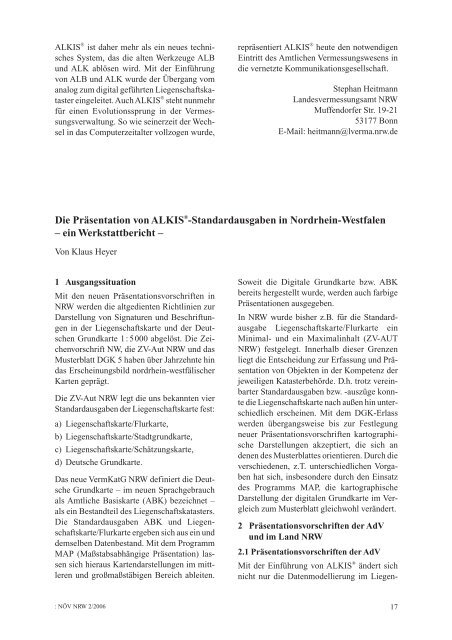 (NÖV) 2/2006 - Bezirksregierung Köln