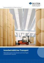 Innerbetrieblicher Transport - Die BG ETEM