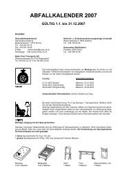 ABFALLKALENDER 2007 - Gemeinde Buchs ZH