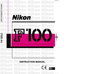 Nikon F100 Instruction Manual - B&H Photo Video