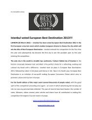 Istanbul voted European Best Destination 2013!!! - Turkey